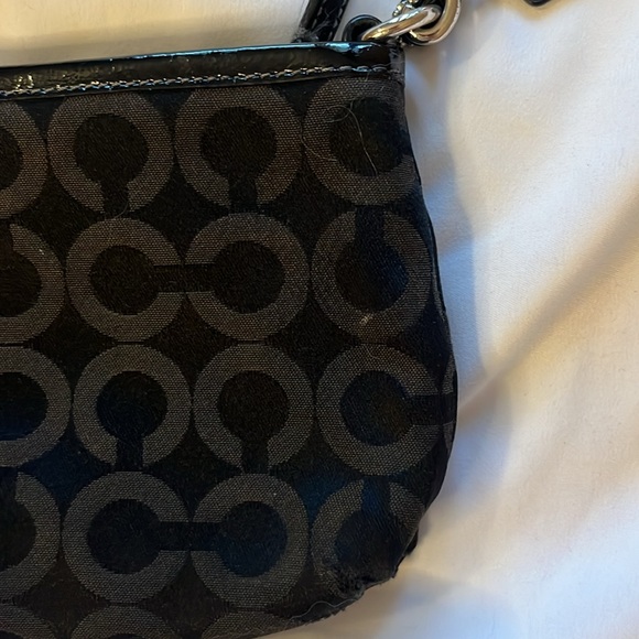 SET 2 COACH Wristlets. Beige/Gold Fabric - Gold Strap & Black Satin - BlackStrap - Picture 13 of 16